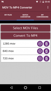 اسکرین شات برنامه Mov To Mp4 Converter 2