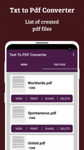 اسکرین شات برنامه Text To Pdf Converter 6