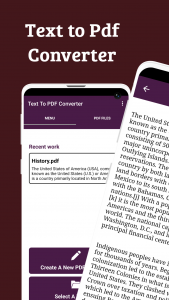 اسکرین شات 1 برنامه Text To Pdf Converter