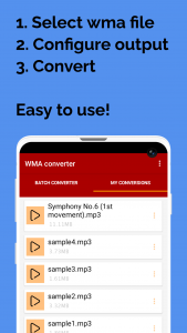 اسکرین شات 4 برنامه Wma To Mp3 Converter