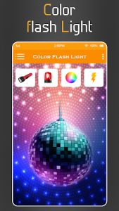 اسکرین شات برنامه Color flash light : Torch LED Light 3