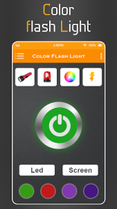 اسکرین شات برنامه Color flash light : Torch LED Light 1
