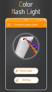 اسکرین شات برنامه Color flash light : Torch LED Light 4