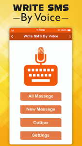اسکرین شات برنامه Write SMS by Voice: Voice Text Messages 1