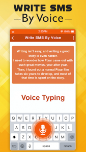 اسکرین شات برنامه Write SMS by Voice: Voice Text Messages 3