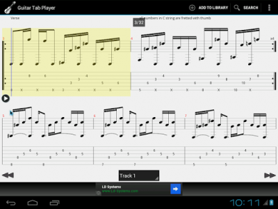اسکرین شات برنامه Guitar Tab Player 8