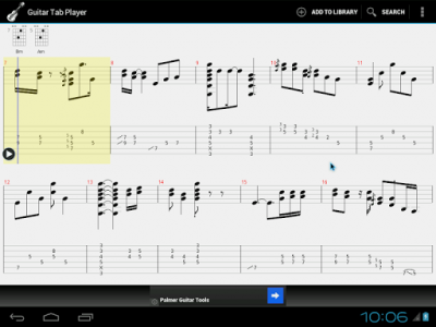 اسکرین شات برنامه Guitar Tab Player 7