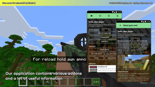 اسکرین شات 1 برنامه Guns mods for minecraft