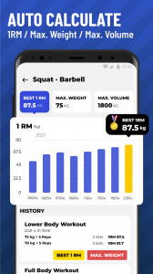 اسکرین شات برنامه Gym Workout Tracker: Gym Log 3