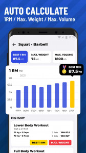 اسکرین شات برنامه Gym Workout Tracker: Gym Log 3