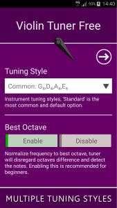 اسکرین شات 3 برنامه Violin Tuner