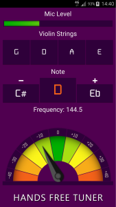 اسکرین شات 1 برنامه Violin Tuner