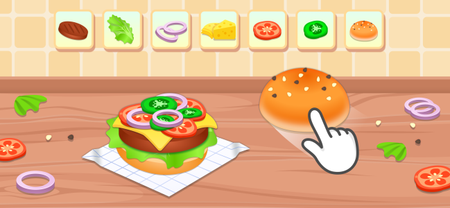 اسکرین شات 4 بازی Burger Maker Baby Cooking Game