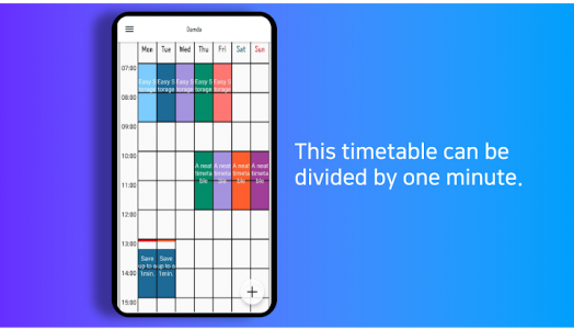 اسکرین شات برنامه Planner Timetable with alarm for study - Damda 2