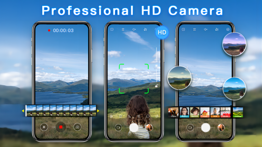 اسکرین شات 1 برنامه Camera - Fast Snap with Filter