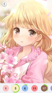 اسکرین شات برنامه Pixel Art-Anime Girl Color By Number 7
