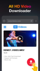 اسکرین شات 1 برنامه HD Video Downloader App - 2022