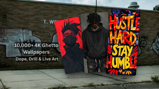 اسکرین شات برنامه Ghetto Wallpaper: hd Dope,Live 1