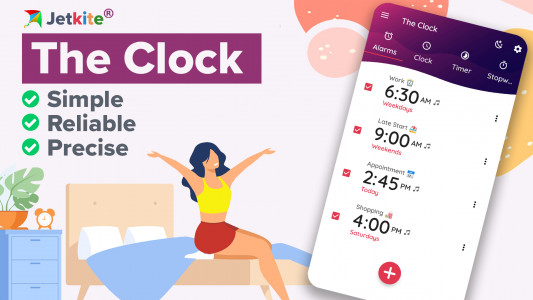 اسکرین شات برنامه The Clock: Alarm Clock & Timer 1