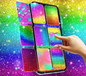 اسکرین شات برنامه Colorful glitter wallpapers 2