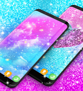 اسکرین شات برنامه Glitter galaxy live wallpaper 3