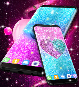 اسکرین شات 5 برنامه Glitter galaxy live wallpaper