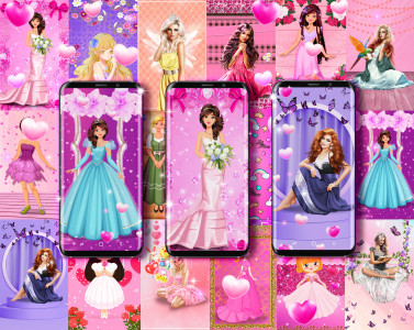 اسکرین شات برنامه Doll princess live wallpaper 1