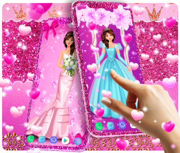 اسکرین شات برنامه Doll princess live wallpaper 2