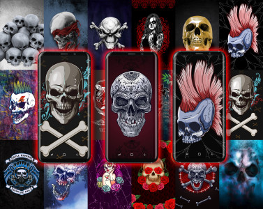 اسکرین شات 2 برنامه Skull live wallpaper