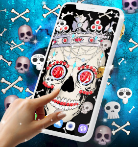 اسکرین شات 4 برنامه Skull live wallpaper