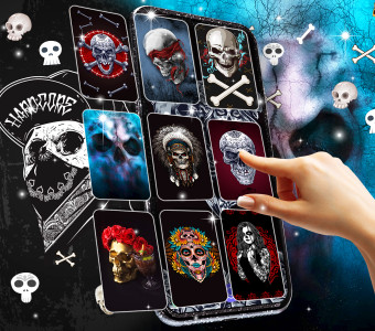 اسکرین شات 1 برنامه Skull live wallpaper