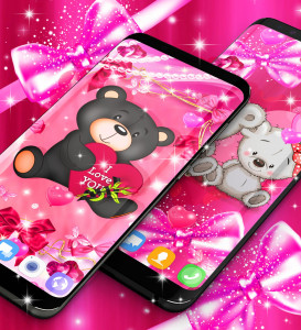 اسکرین شات برنامه Teddy bear love wallpapers 3