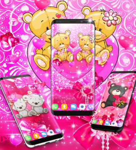 اسکرین شات برنامه Teddy bear love wallpapers 4