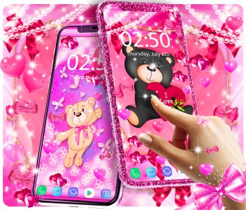 اسکرین شات 1 برنامه Teddy bear love wallpapers
