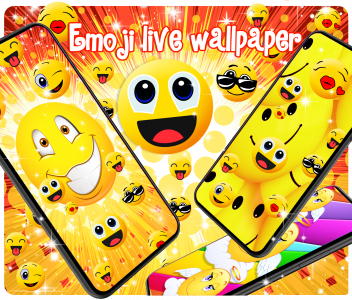 اسکرین شات 3 برنامه Emoji live wallpaper