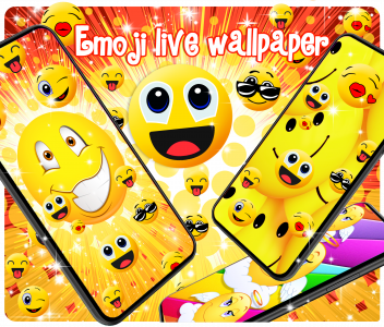 اسکرین شات برنامه Emoji live wallpaper 3