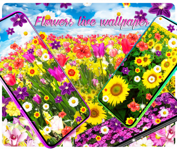 اسکرین شات برنامه Flowers live wallpaper 2