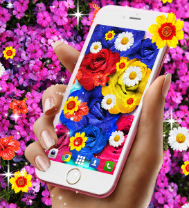 اسکرین شات برنامه Flowers live wallpaper 6