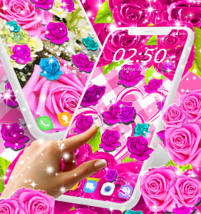 اسکرین شات برنامه Rose live wallpaper 2