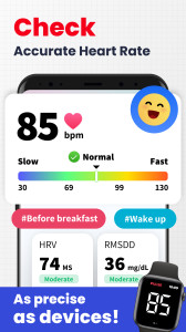 اسکرین شات 4 برنامه Heart Rate Monitor - Pulse App