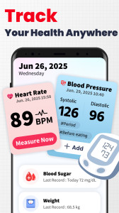 اسکرین شات 2 برنامه Heart Rate Monitor - Pulse App