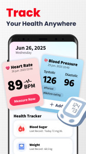 اسکرین شات 2 برنامه Heart Rate Monitor - Pulse App