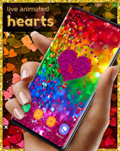 اسکرین شات برنامه Cute Love Live Wallpaper ❤️ Hearts 4K Wallpaper 2