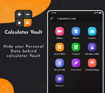 اسکرین شات برنامه App lock & Calculator Vault 1