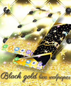 اسکرین شات برنامه Black gold live wallpaper 5