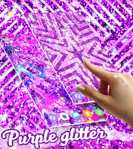 اسکرین شات برنامه Purple glitter live wallpaper 4