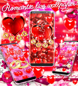 اسکرین شات 2 برنامه Romantic live wallpaper