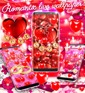اسکرین شات برنامه Romantic live wallpaper 2