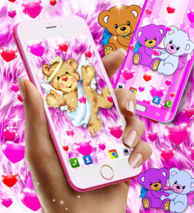 اسکرین شات 4 برنامه Teddy bear live wallpaper