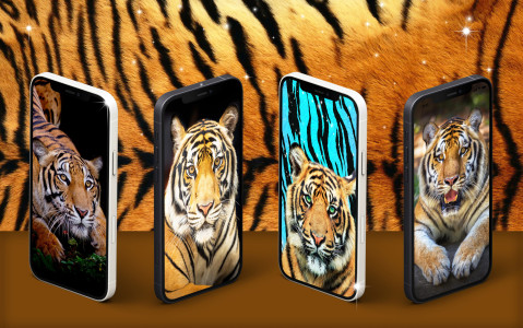 اسکرین شات 1 برنامه Tiger live wallpaper